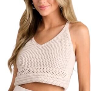 NWT Z Supply Embrie Crochet Tank Size Small Boho Festival Classic Spring Cotton